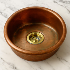 Handmade Round Copper Sink |