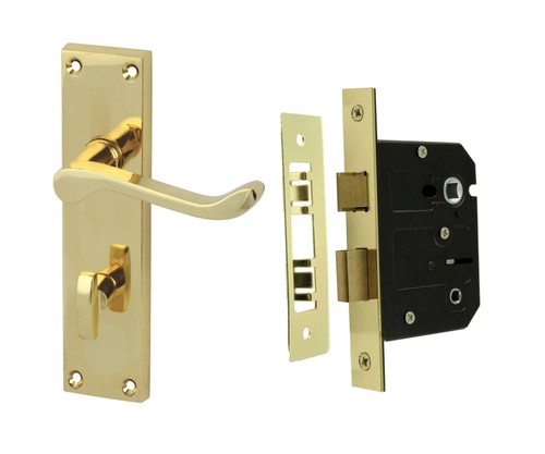 Victorian bathroom lock - lock, door