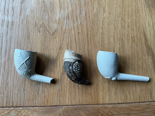 Tobacco clay pipes victorian - clay,
