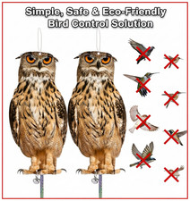 New 2PC Owl Bird Scarer Set