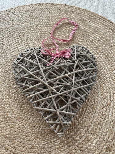 Large wicker rattan - large, heart