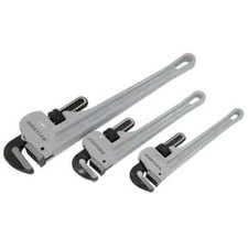 3pcs Aluminium Pipe Monkey Wrench Adjustable 10" 12" 18" Stilsons Pliers Set