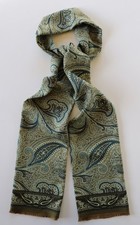 Silk long slim scarf cravat