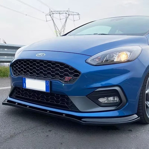 Gloss black front splitter lip - black,