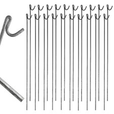 Steel Metal Barrier Fencing Fence Pins 1150mm x 8mm Non Galvanised Road Pins
