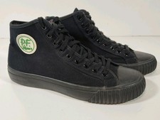 PF Flyers Sandlot Shoes Mens 10.5 High Top Black Canvas MC2001SD Sneakers
