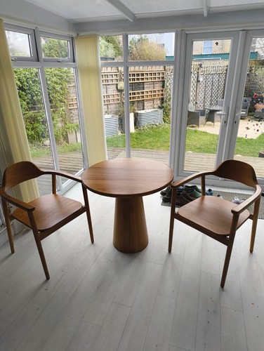 Solid teak table - solid, two