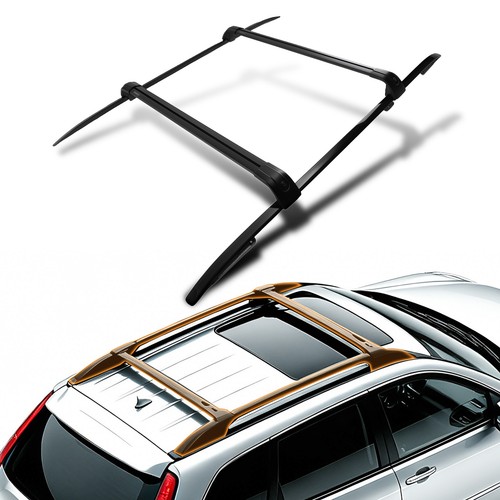 Black roof luggage rack bar - black,