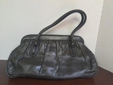 Vintage 2007 Banana Republic Black Lamb Leather Purse With Magnetic Closure