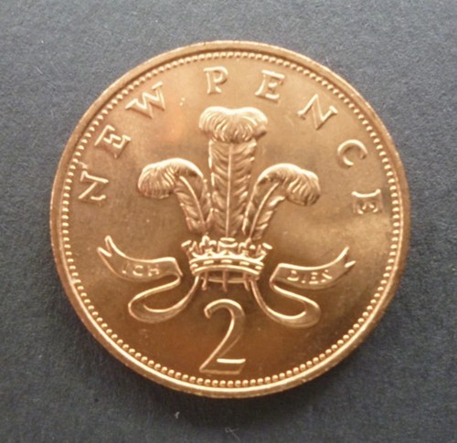1971 new pence coin - 2p,