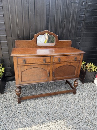 Antique oak sideboard - oak,