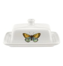 PORTMEIRION BOTANIC GARDEN HARMONY BUTTER DISH/COVER BUTTERFLY BNWT BEAUTIFUL