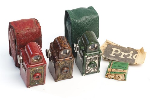 Coronet midget camera lot - midget, red