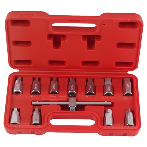 12pc hex square - drain, plug