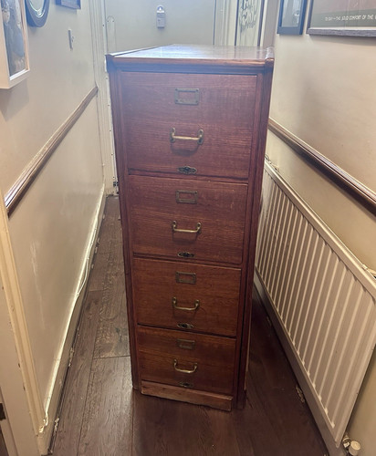 Antique wooden filing cabinet - filing,