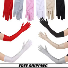 Ladies Long Red Finger Gloves