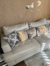 used cream leather corner sofa