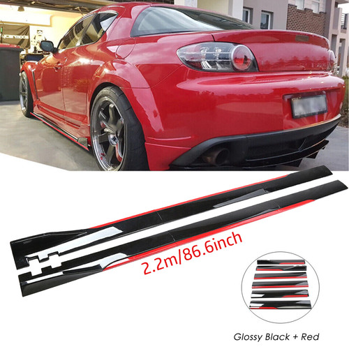 Glossy black look side - black,