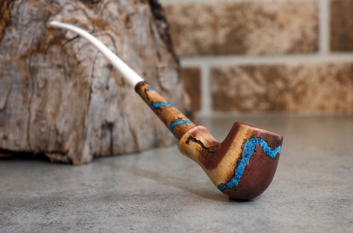 Wooden tobacco pipe handmade - tobacco,