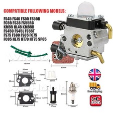 Carburetor Carb Air Fuel Filter Kit for Stihl FC55 FC75 FC85 HL45 HL75 HT70 HT75