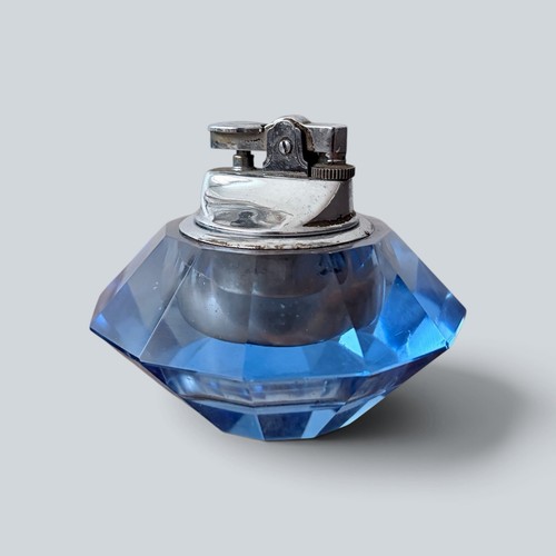 Vintage blue faceted crystal - vintage,