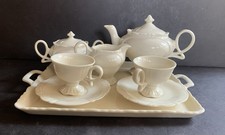 10 Piece Coastline Miniature Porcelain Cream Colors Children’s Doll Tea Set MINT