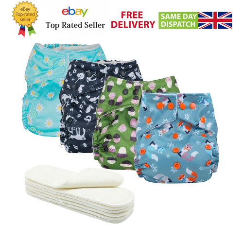 Pack reusable nappies bamboo - 4,