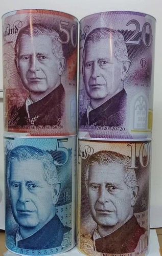Money box tin 10 - tin, £10