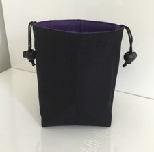 Dice Bag - Black/Purple - Square - Freestanding - Reversible RPG D&D TCG