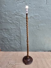 Oak Barley Twist Standard Lamp
