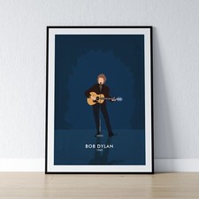Bob Dylan 1965 Poster | A3 & A4 Prints | Minimalist Bob Dylan Poster Print