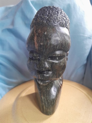 African carved soap stone bust - soap,