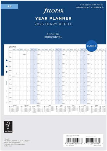 Filofax horizontal year - filofax,