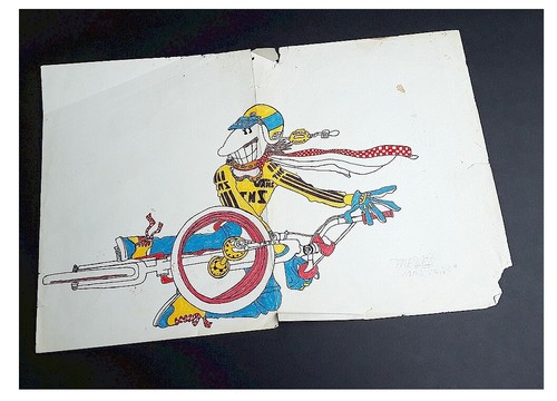 Vintage bmx folk art - vintage, 1980's