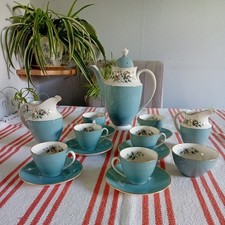 VINTAGE ROYAL DOULTON T.C. 1010 ROSE ELEGANS , 6 PIECE COFFEE/ TEA  SERVICE SET.