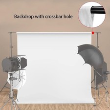 UTEBIT 5x6.5FT White Backdrop for Photo Studio Washable Polyester Background