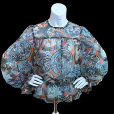 1970s SIMON ELLIS Sheer Smock