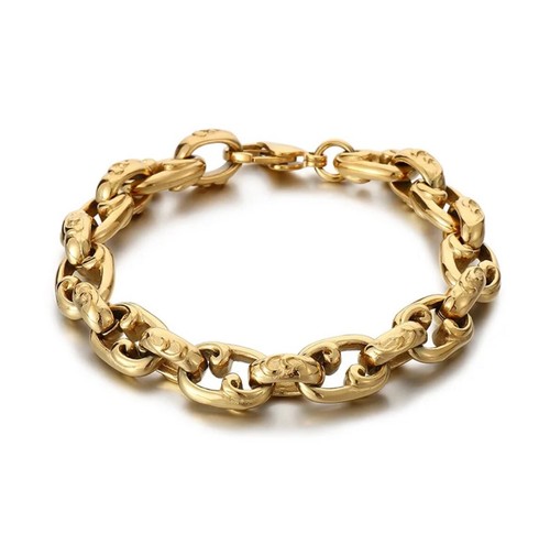 Heavy belcher bracelet 9ct - bracelet,