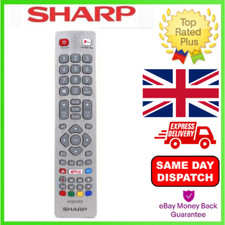 Genuine Sharp SHWRMC0121 Remote Control Aquos TV with YouTube NETFLIX APPs 