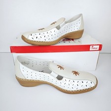 Rieker UK 5 White Tan Doris