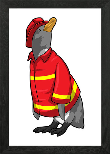 Penguin firefighter helmet - firefighter,