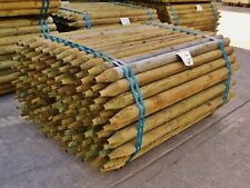 10 Pack of 1.2m 4ft x 50mm Wood Stakes Tree Supports Machine Round Fence Posts