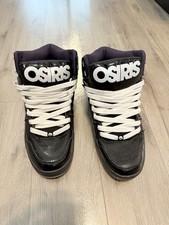 Osiris NYC83 Purple/Black/White Mens 11.5 Scally Skater Worn Sneakers Patent
