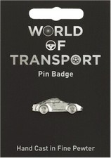Sports Car Silver Pewter Lapel Pin Badge