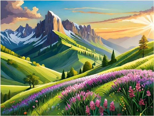 Tile mural italian spring - italian,