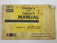 1975 FACTORY ORIGINAL SURVIVOR GMC OWNERS MANUAL LIGHT DUTY TRUCKS 1500-3500