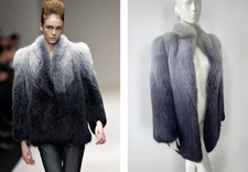 Real OMBRE Dyed BLUE FOX FUR