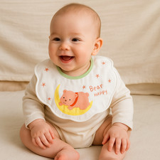 Cartoon Baby Cotton Bibs Cotton Yarn Baby Drooling Bibs  Feeding Accessories