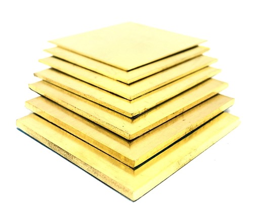 Solid polished brass sheet - polished,