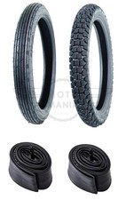 Front & Rear Tyre Set Tubes DOT Mark KAWASAKI AR50 AR80 AR125 KH100 KH125 KC100